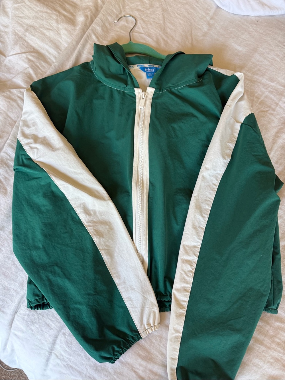 Prince Green Hooded Track Jacket tennis